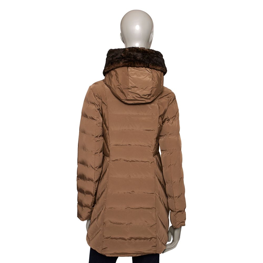 Brown Polyester Women Jacket