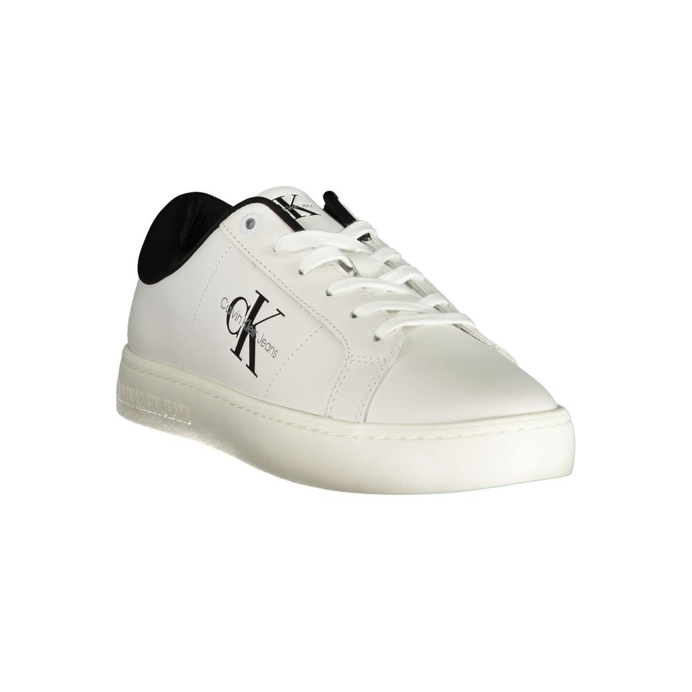 White Polyester Sneaker