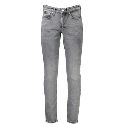 Gray Cotton Jeans & Pant