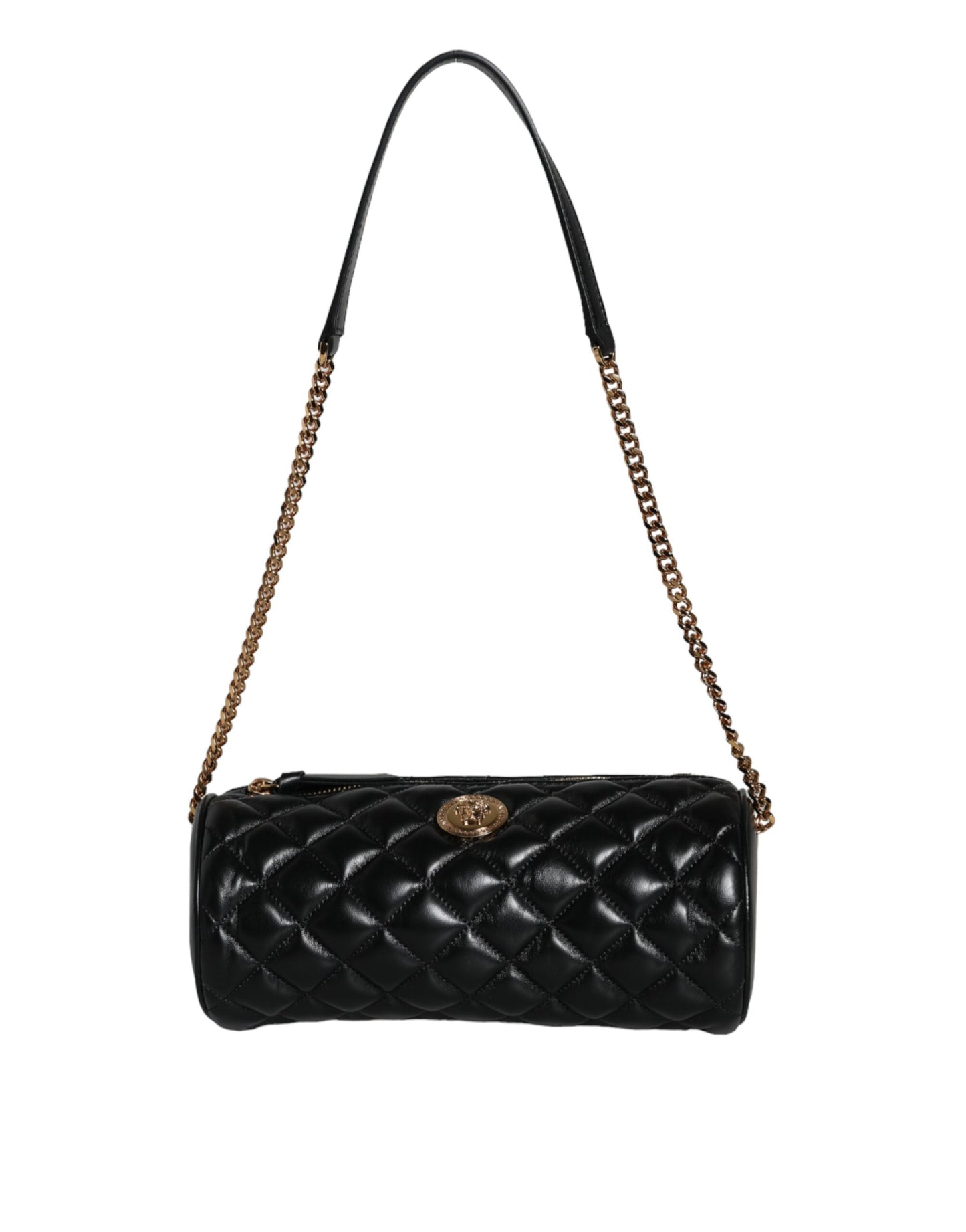 Black Mini Quilted Lambskin Leather Crossbody Sling Bag