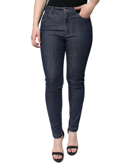 Dark Blue QUEEN Cotton Skinny Denim Jeans