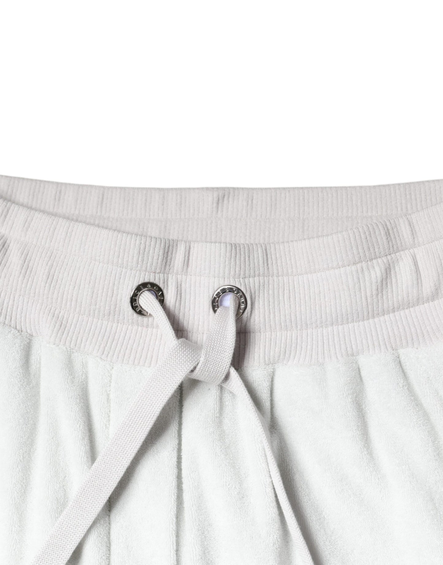 White Nylon Jogger Sweatpants Pants