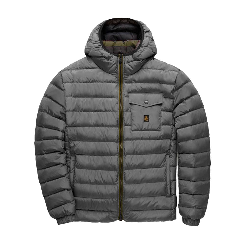 Gray Nylon Men Jacket