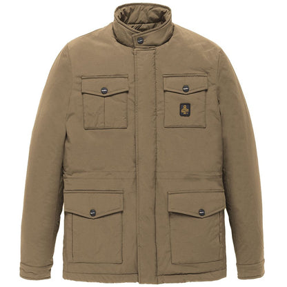 Brown Nylon Men's Jacket