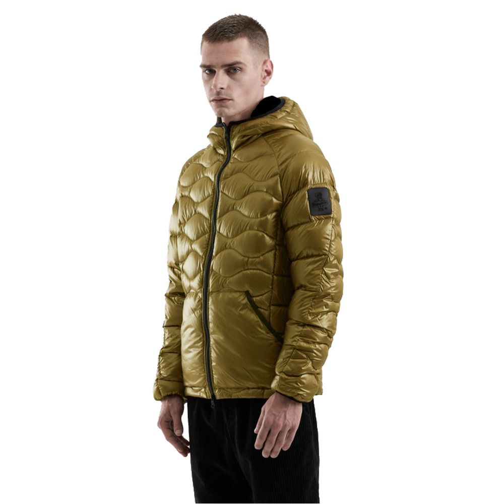 Yellow Nylon Men Jacket