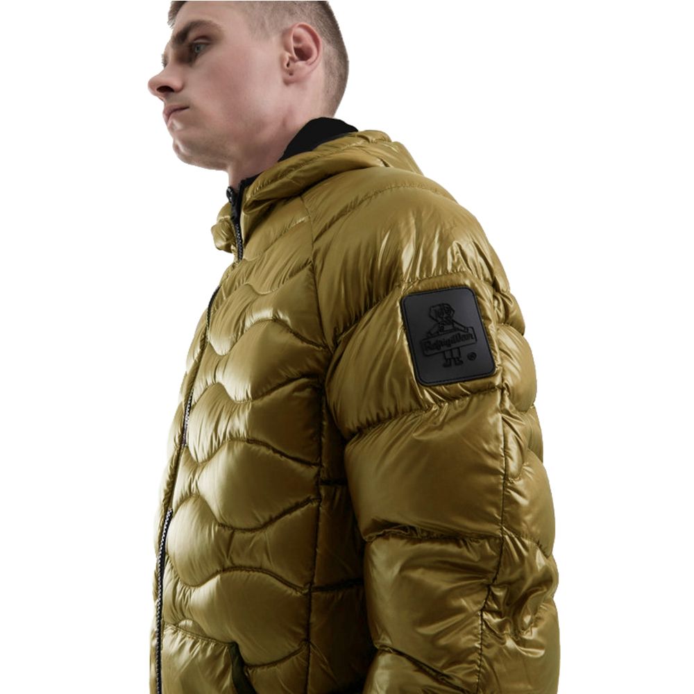 Yellow Nylon Men Jacket