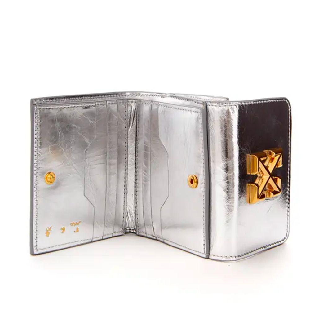 Silver Leather Women Wallet