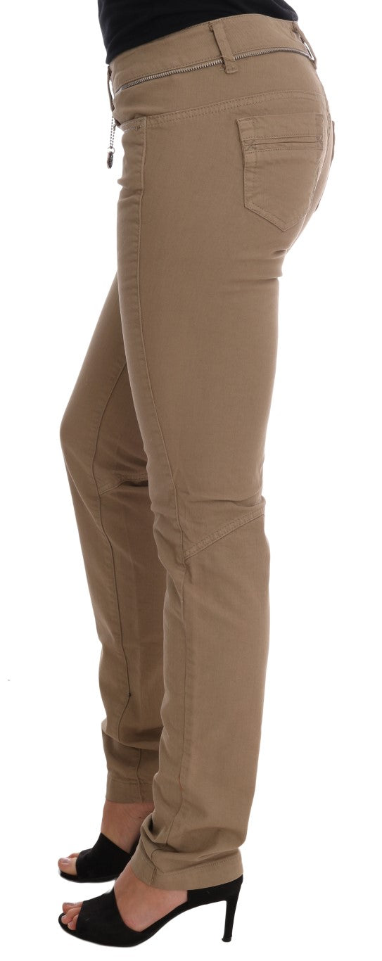 Beige Super Slim Fit Denim Delight