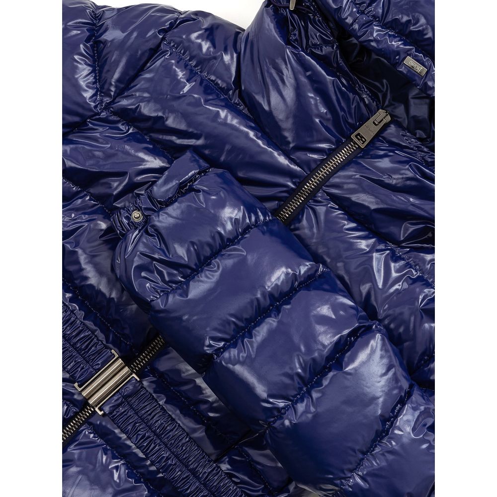 Blue Polyamide Jackets & Coat