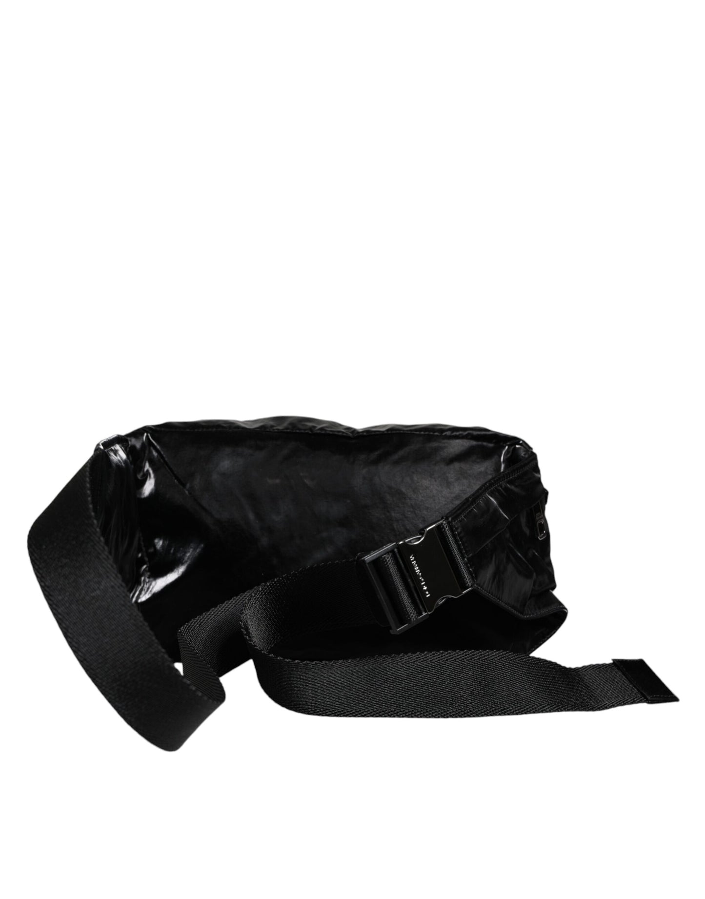 Black Nylon Fabric Belt Waist Fanny Pack Bag