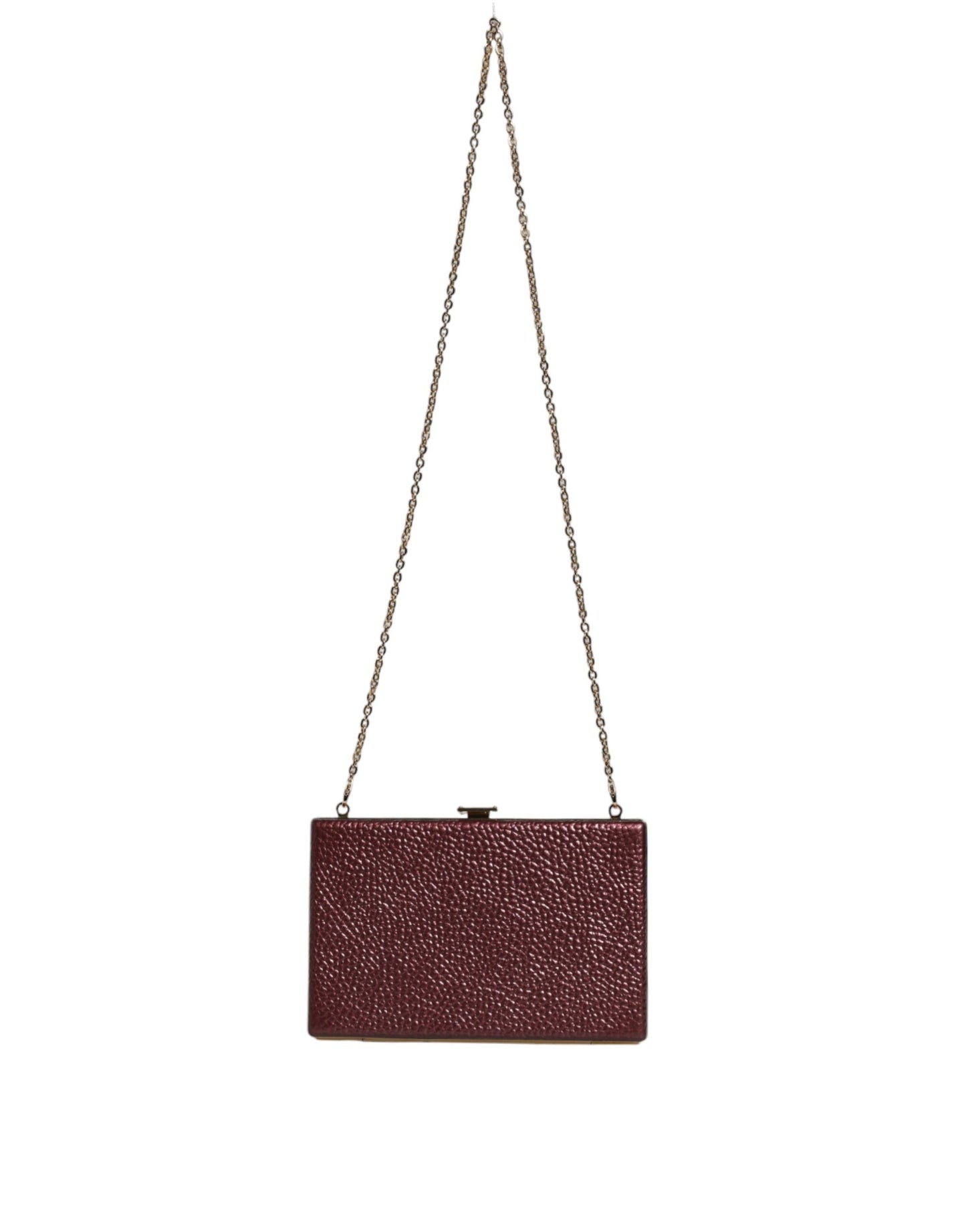 Maroon Leather Clutch Evening Crossbody Bag