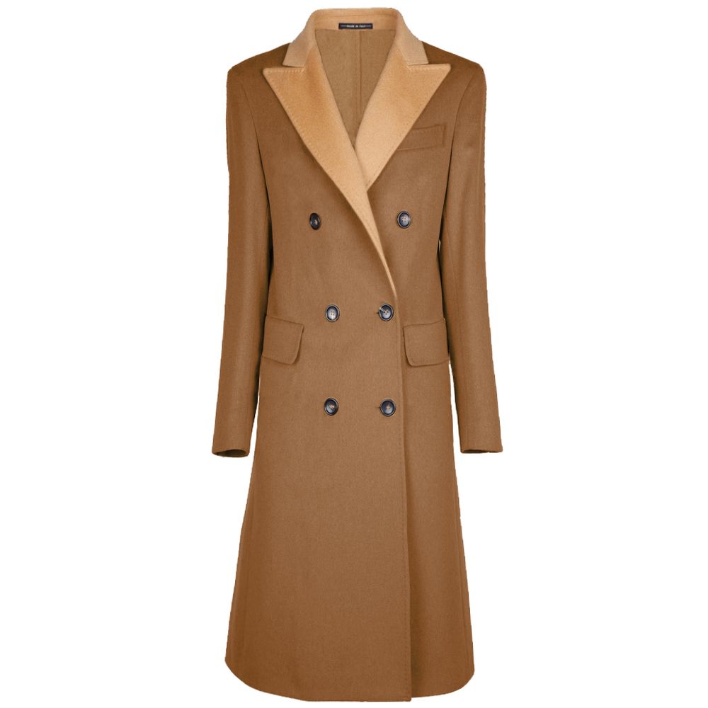 Brown Wool Women Coat