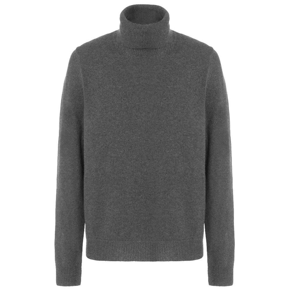 Gray Wool Men's Turtleneck Sweater