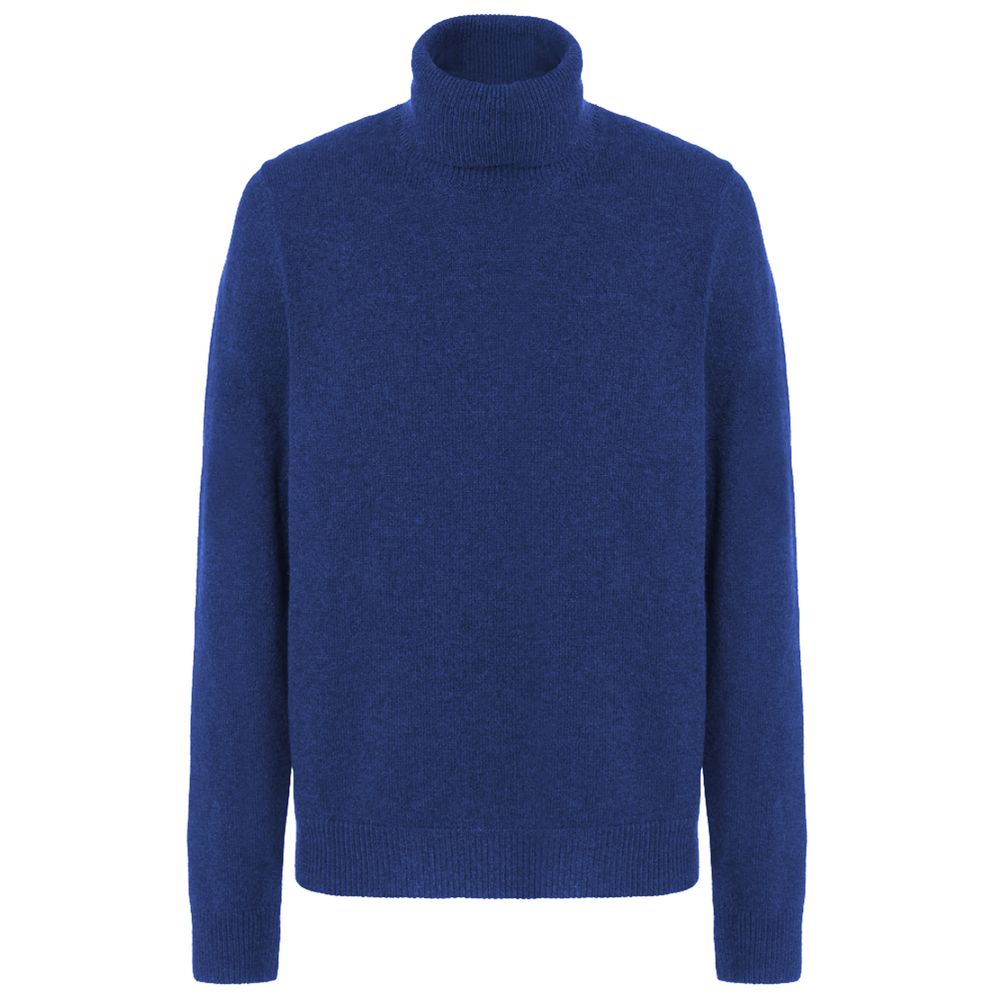 Blue Wool Men Sweater