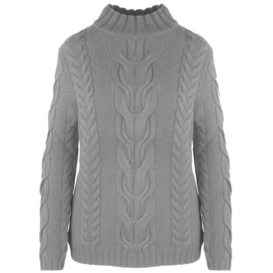 Gray Wool Women's Turtleneck Sweater