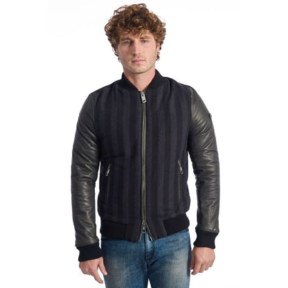 Black Wool Men Jacket