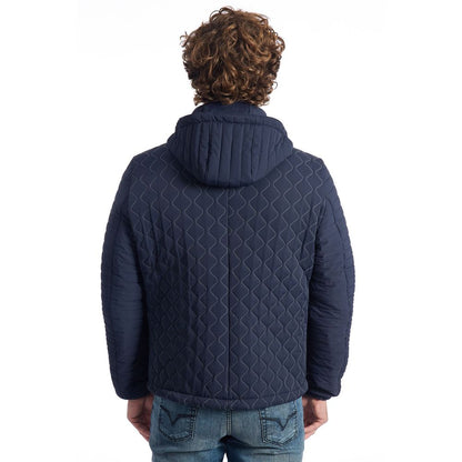 Blue Polyamide Men Jacket