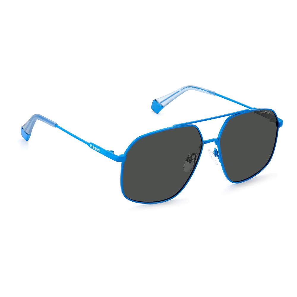 Blue Stainless Steel Sunglasses