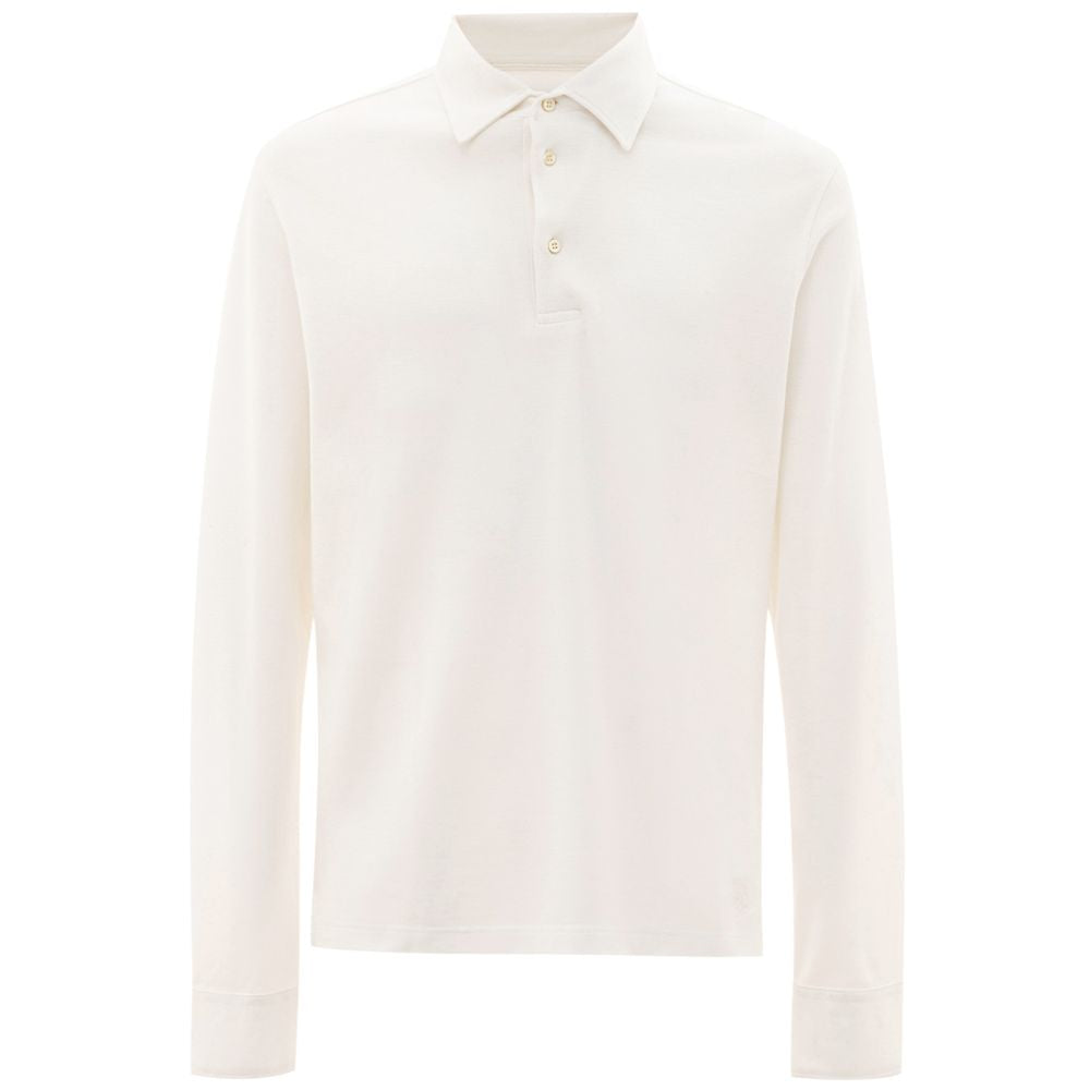 White Cotton Polo Shirt