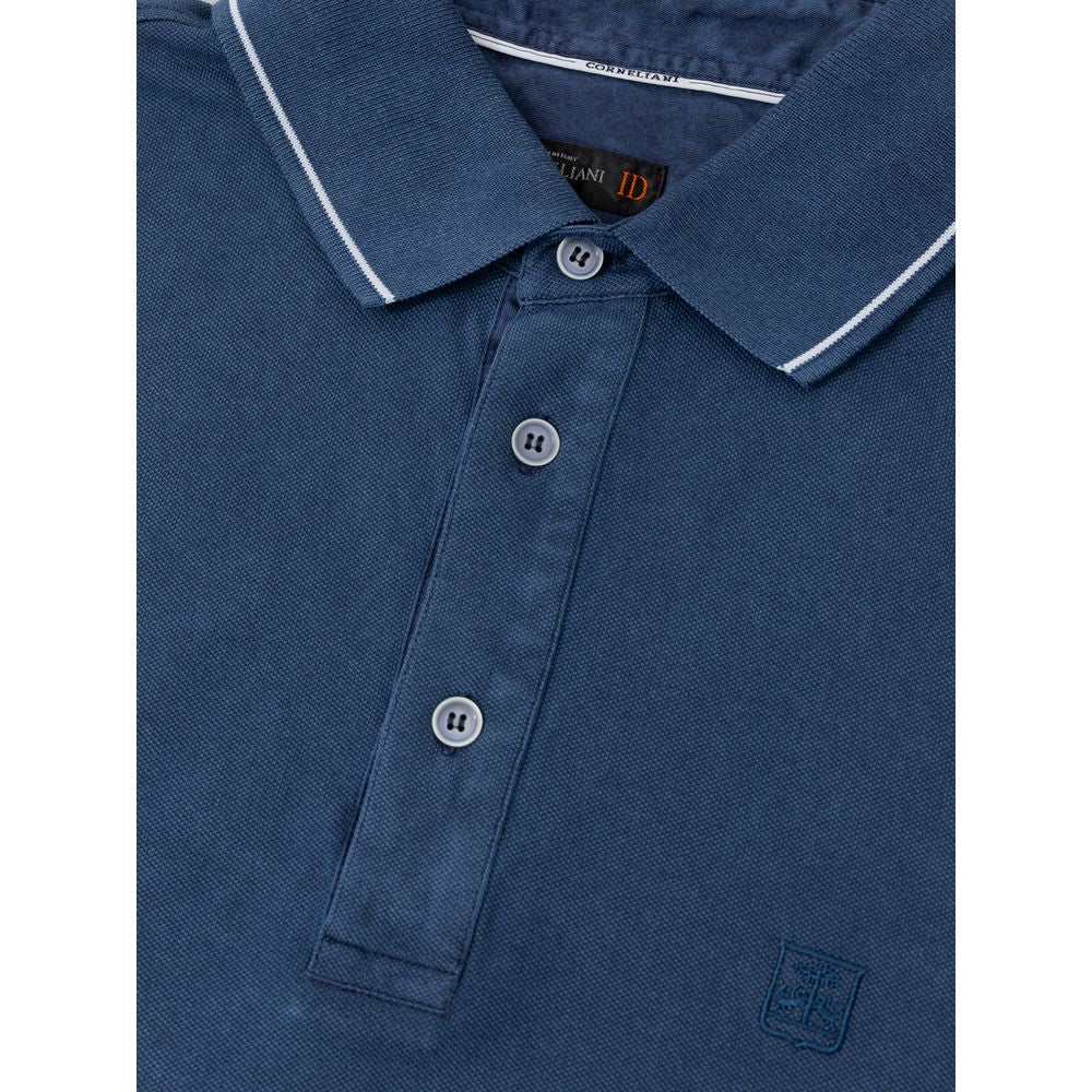 Navy Blue Cotton Polo Shirt