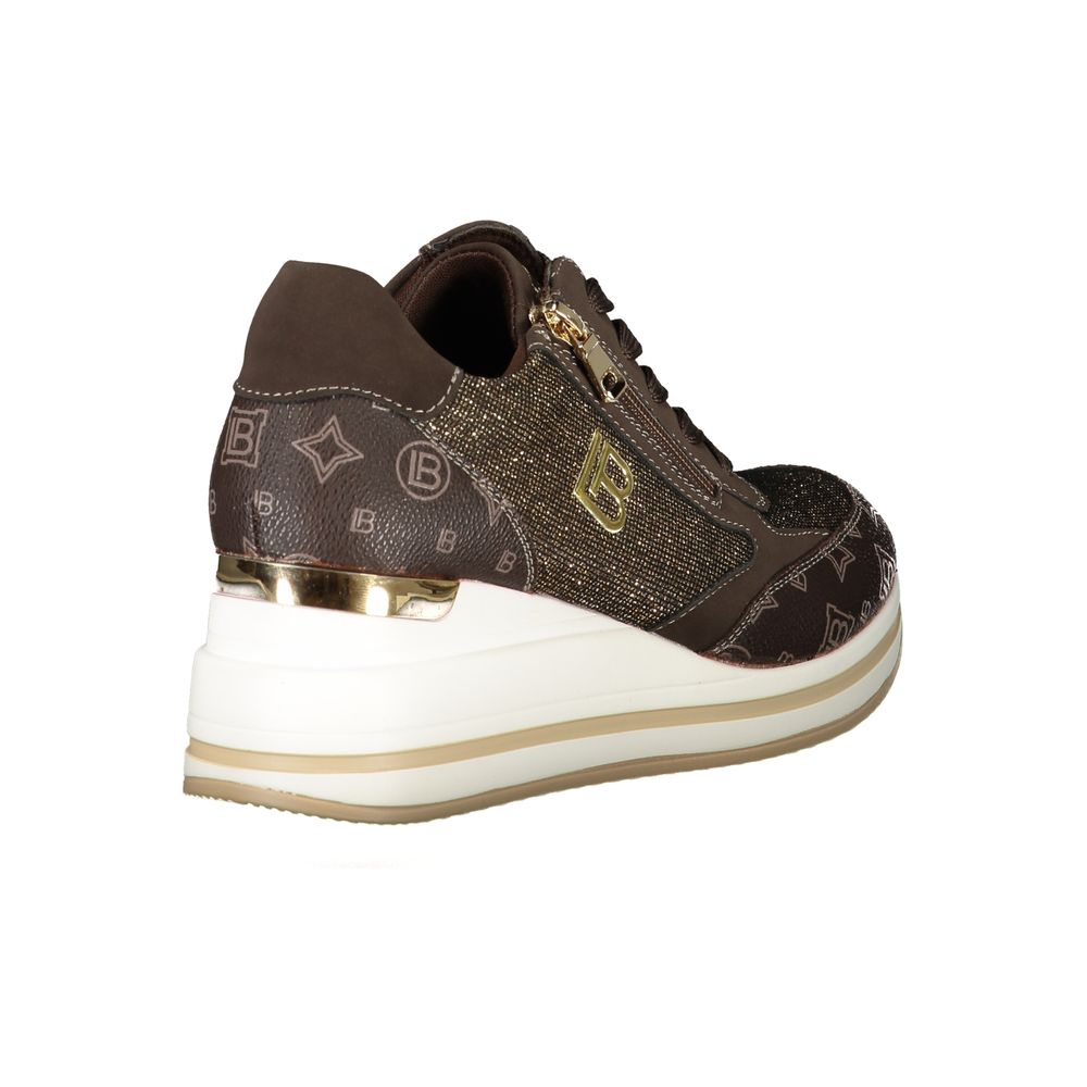 Brown Polyester Sneaker