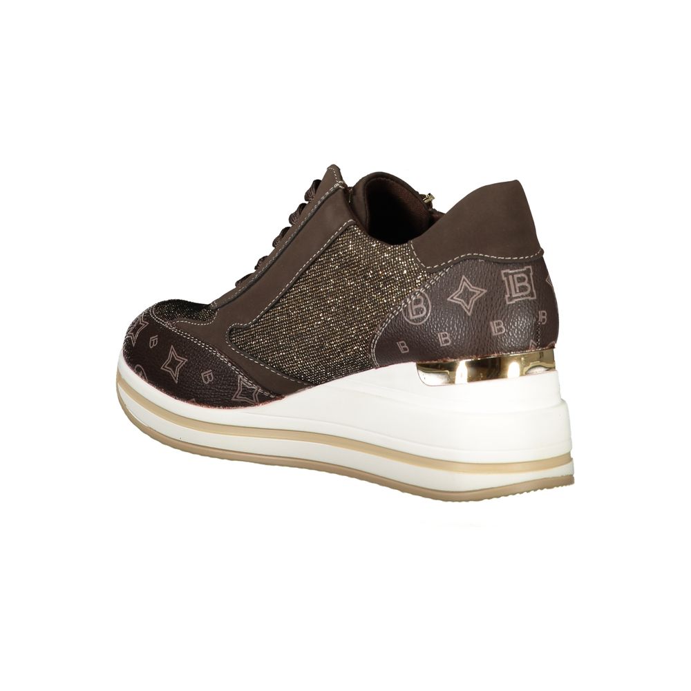 Brown Polyester Sneaker