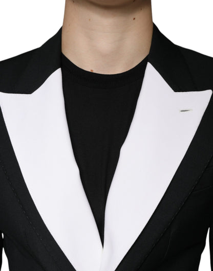 Black White Single Breasted Dress Blazer