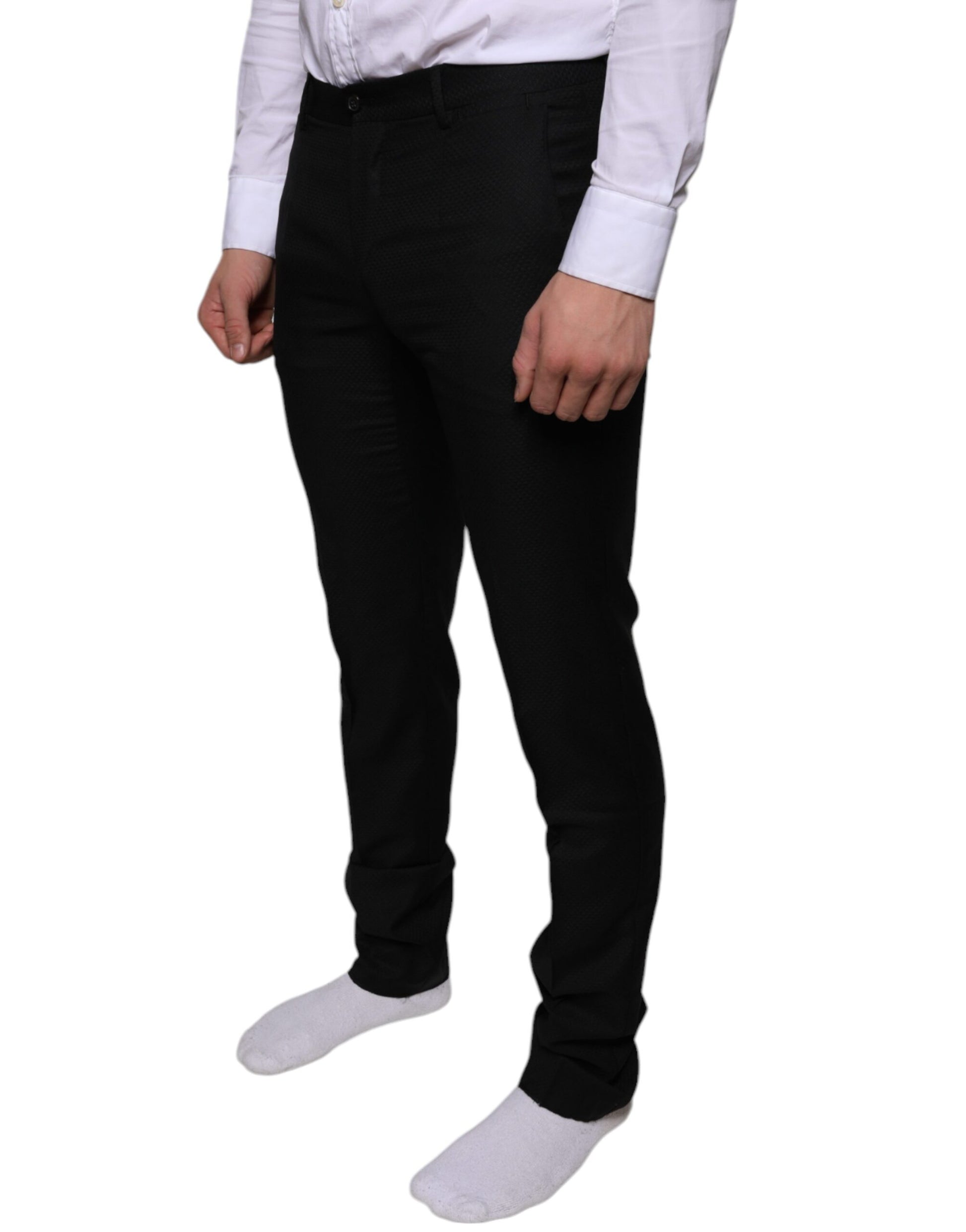 Black Wool Skinny Dress Formal Pants