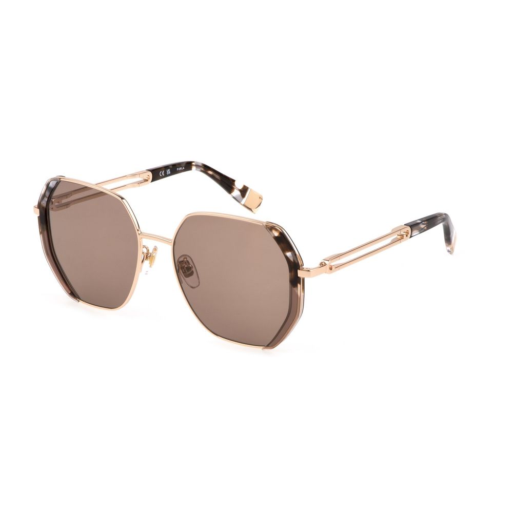 Brown Metal Sunglasses