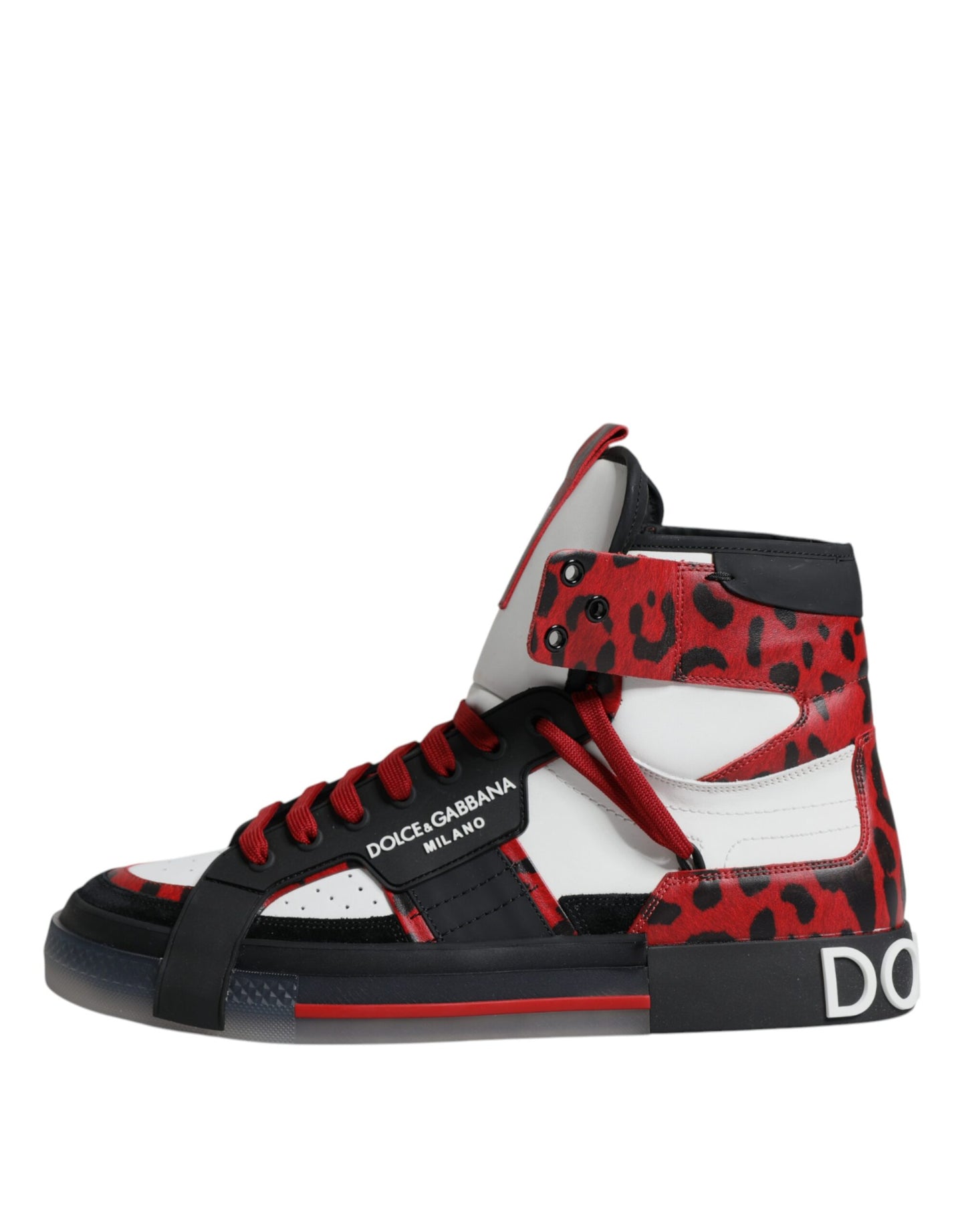 Multicolor Leather High Top Sneakers Shoes