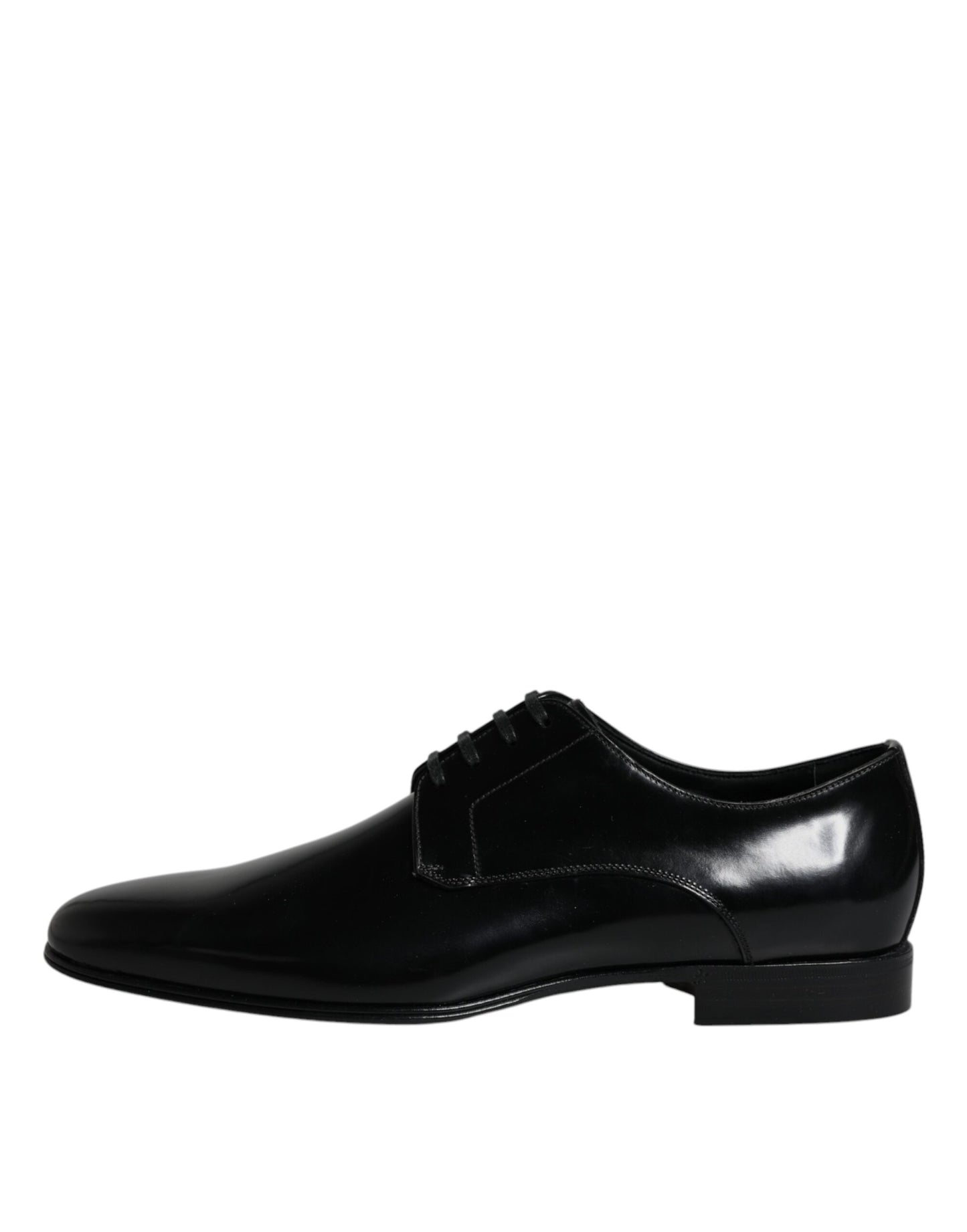 Black Leather Lace Up Men Derby Formal Shoes