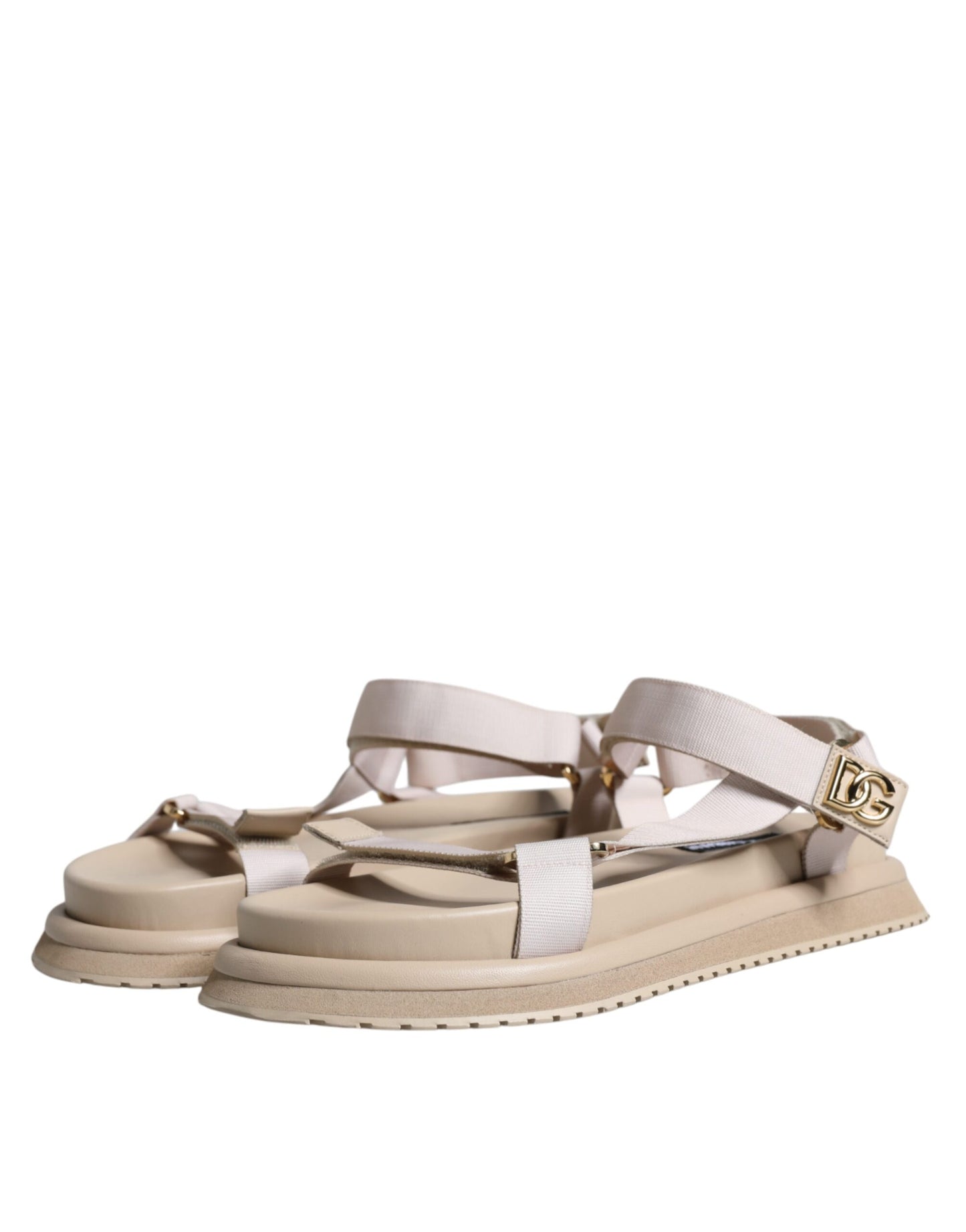 Beige Nappa Devotion Strap Men Sandals Shoes