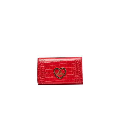 Red Polyethylene Women Crossbody Bag