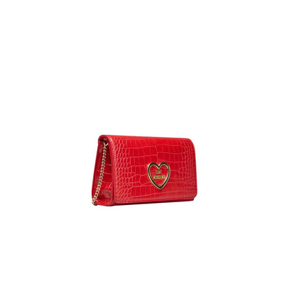 Red Polyethylene Women Crossbody Bag