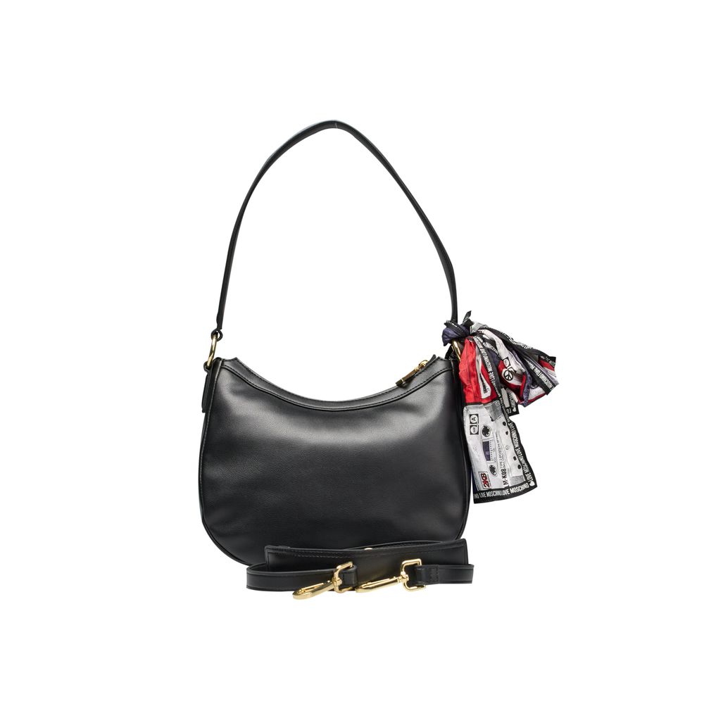 Black Polyethylene Women Handbag