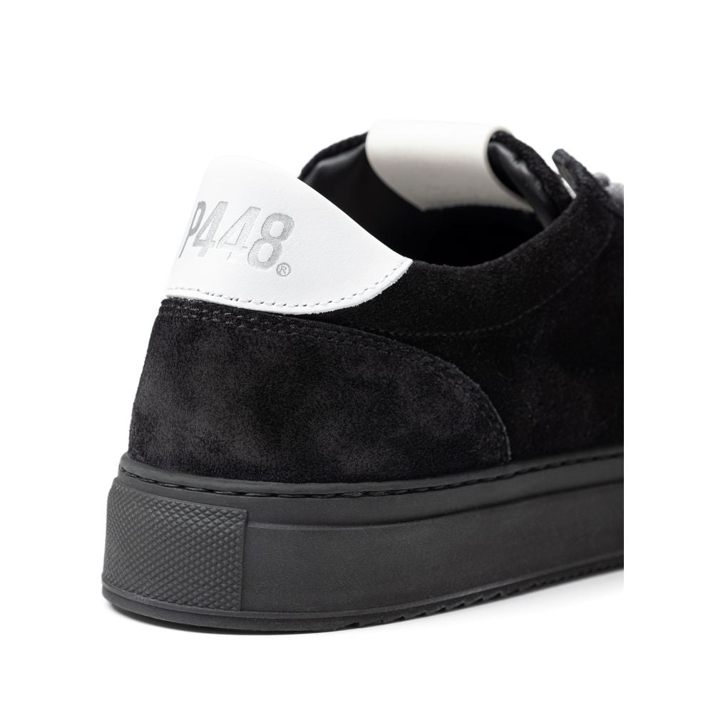 Black Leather Scamociata Sneaker