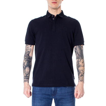 Blue Cotton Polo Shirt