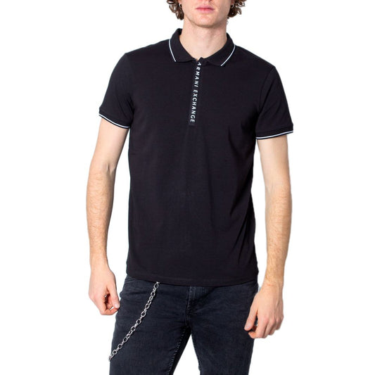 Black Cotton Polo Shirt