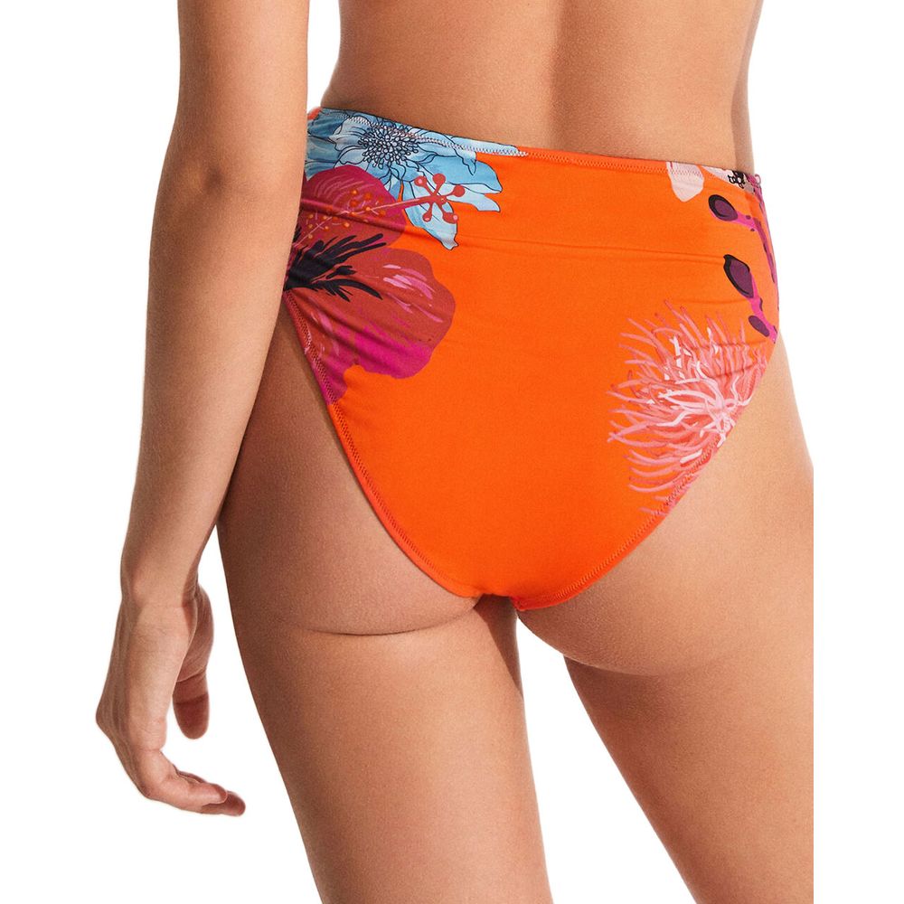 Orange Polyester Swimwear