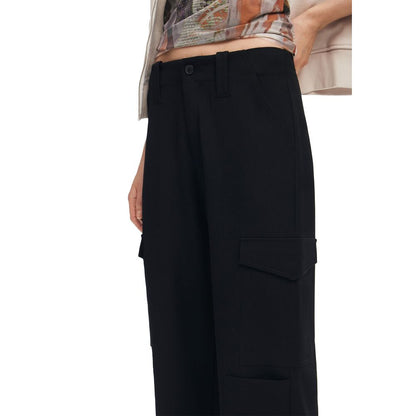 Black Polyester Jeans & Pant