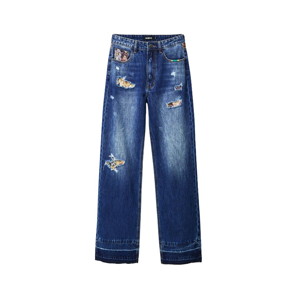 Blue Cotton Jeans & Pant