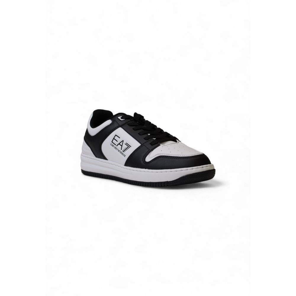 Black And White Polyester Sneaker