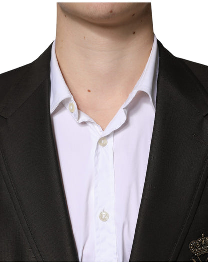 Black Bee Wool Single Breasted Formal Blazer