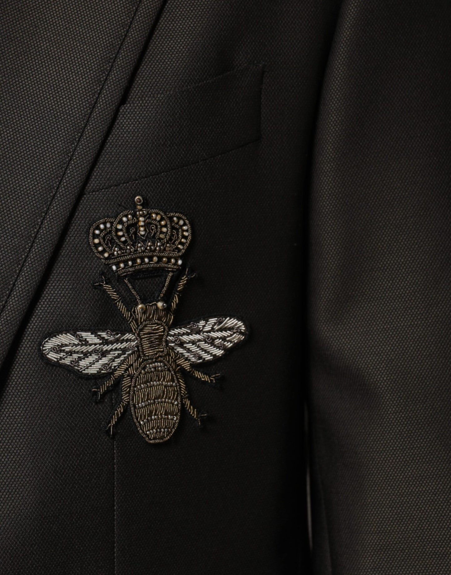 Black Bee Wool Single Breasted Formal Blazer