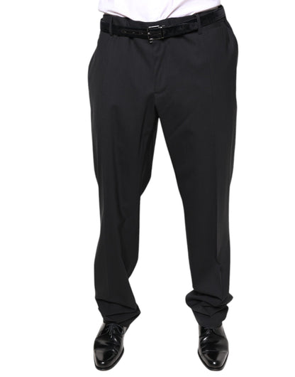 Black Wool Men Formal Dress Pants