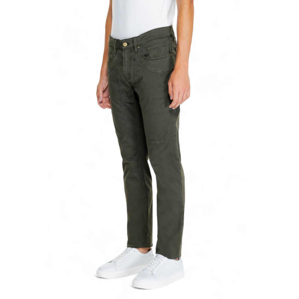 Green Cotton Jeans & Pant