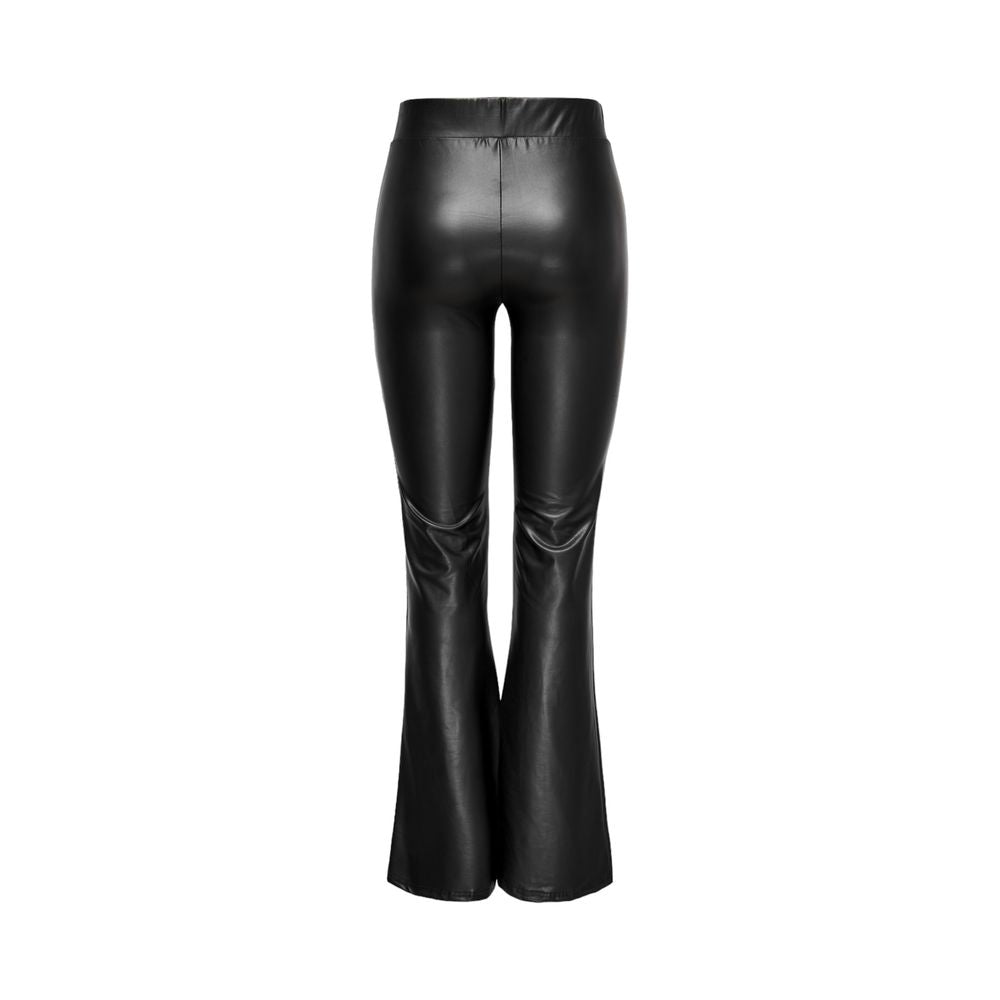 Black Polyester Jeans & Pant