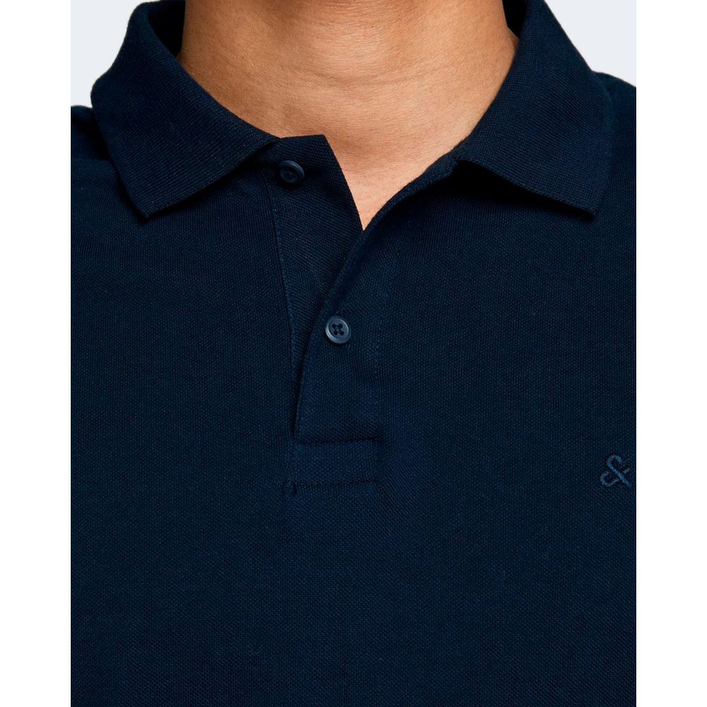 Blue Cotton Polo Shirt