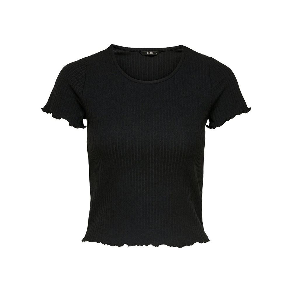 Black Polyester Tops & T-Shirt