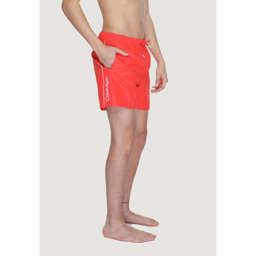 Red Recycled Polyester Swimwear